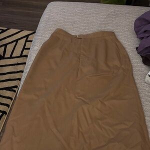 Women's Midi A-Line Skirt in Camel